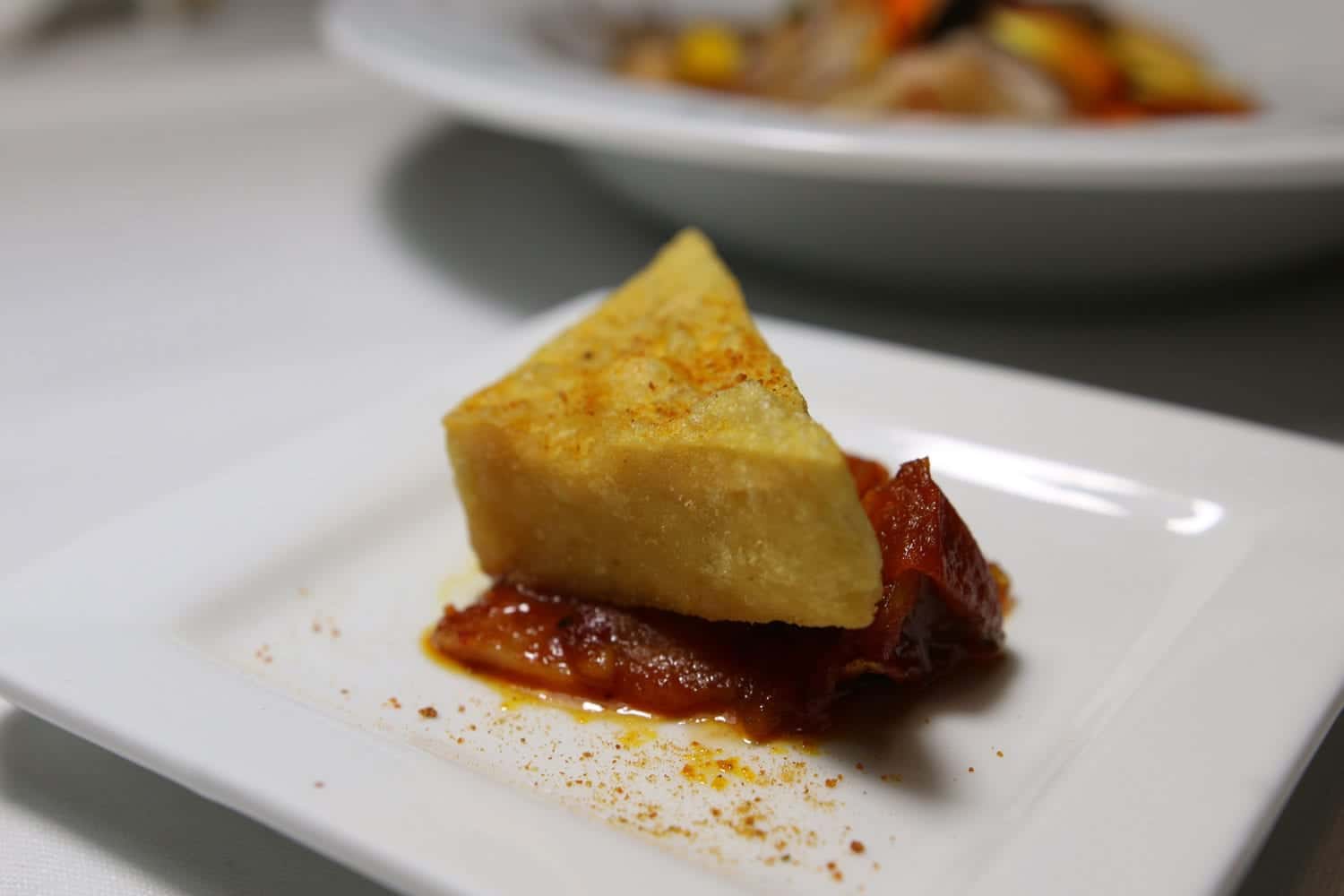 Panisse with tomato marmalade