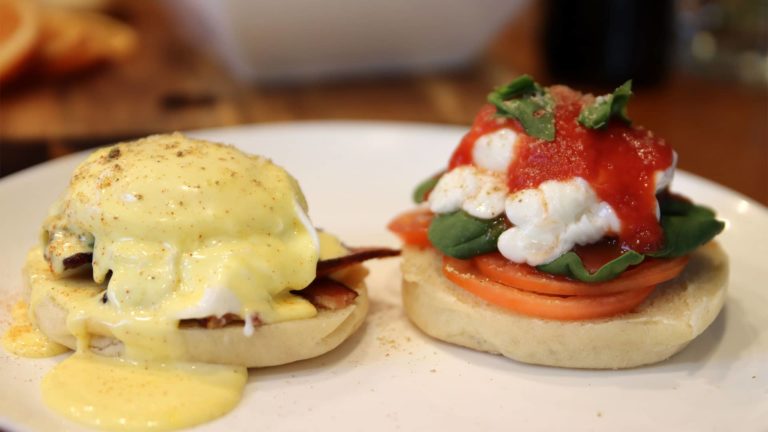 plated Eggs Benedict